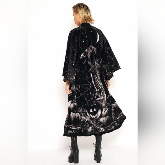 Blackmilk Other - Blackmilk Magic Death Cat Velvet Swan Kimono NO TIE INCLUDED